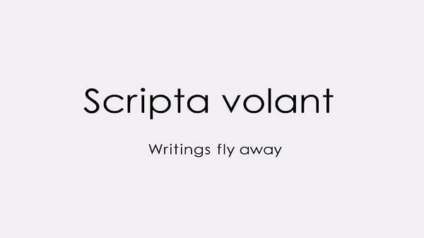 Scripta Volant