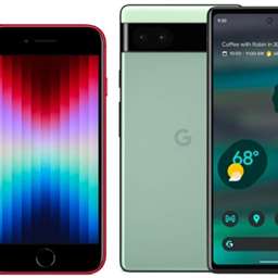 مقایسه بین دو گوشی Google Pixel 6a و iPhone SE